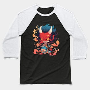 Japanese Demon Oni Baseball T-Shirt